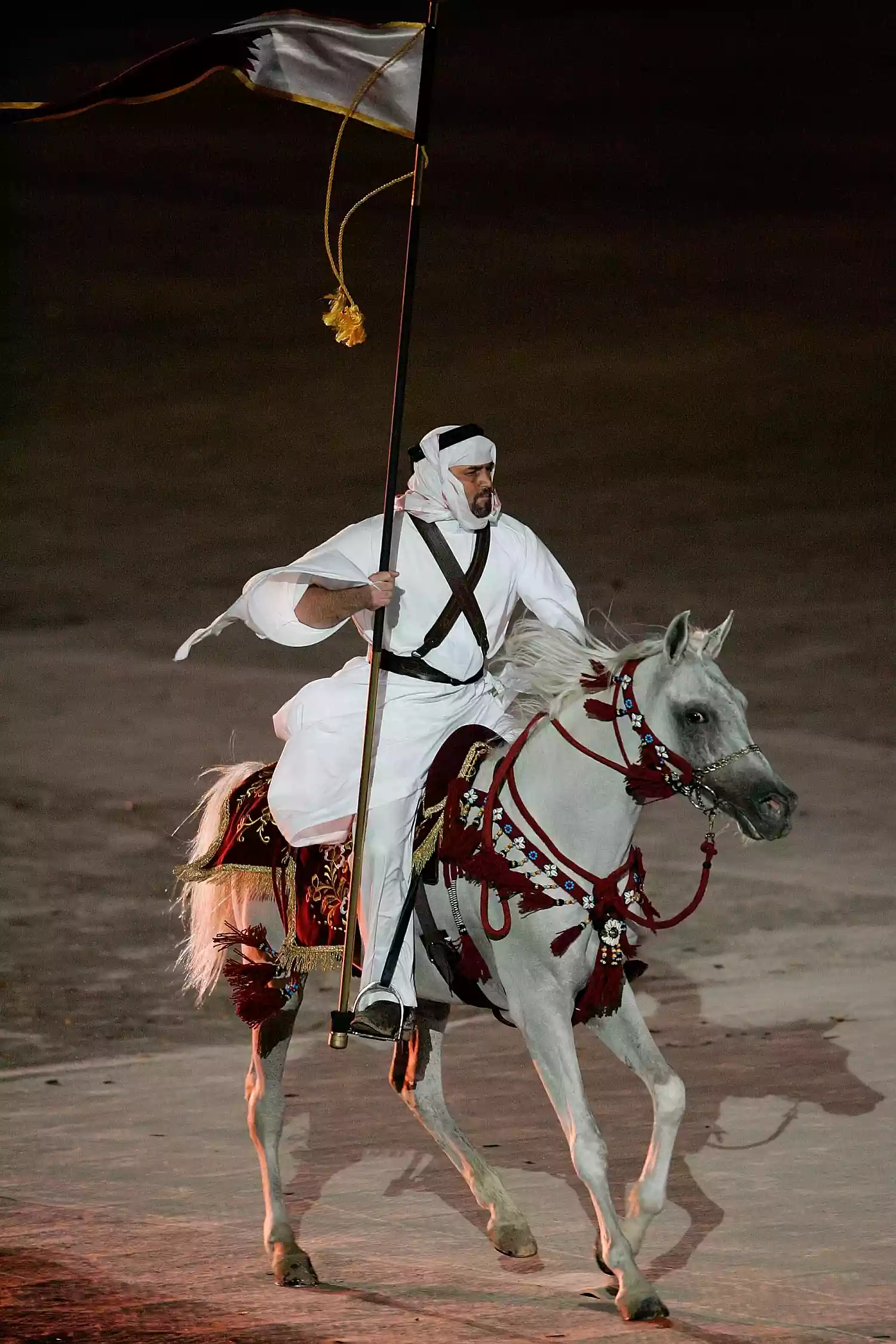 Rider atop a Native Arabian horse